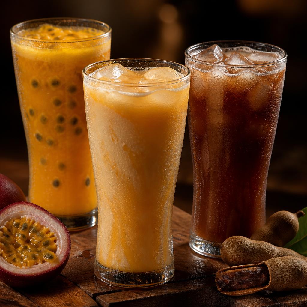 Fresh tropical juices