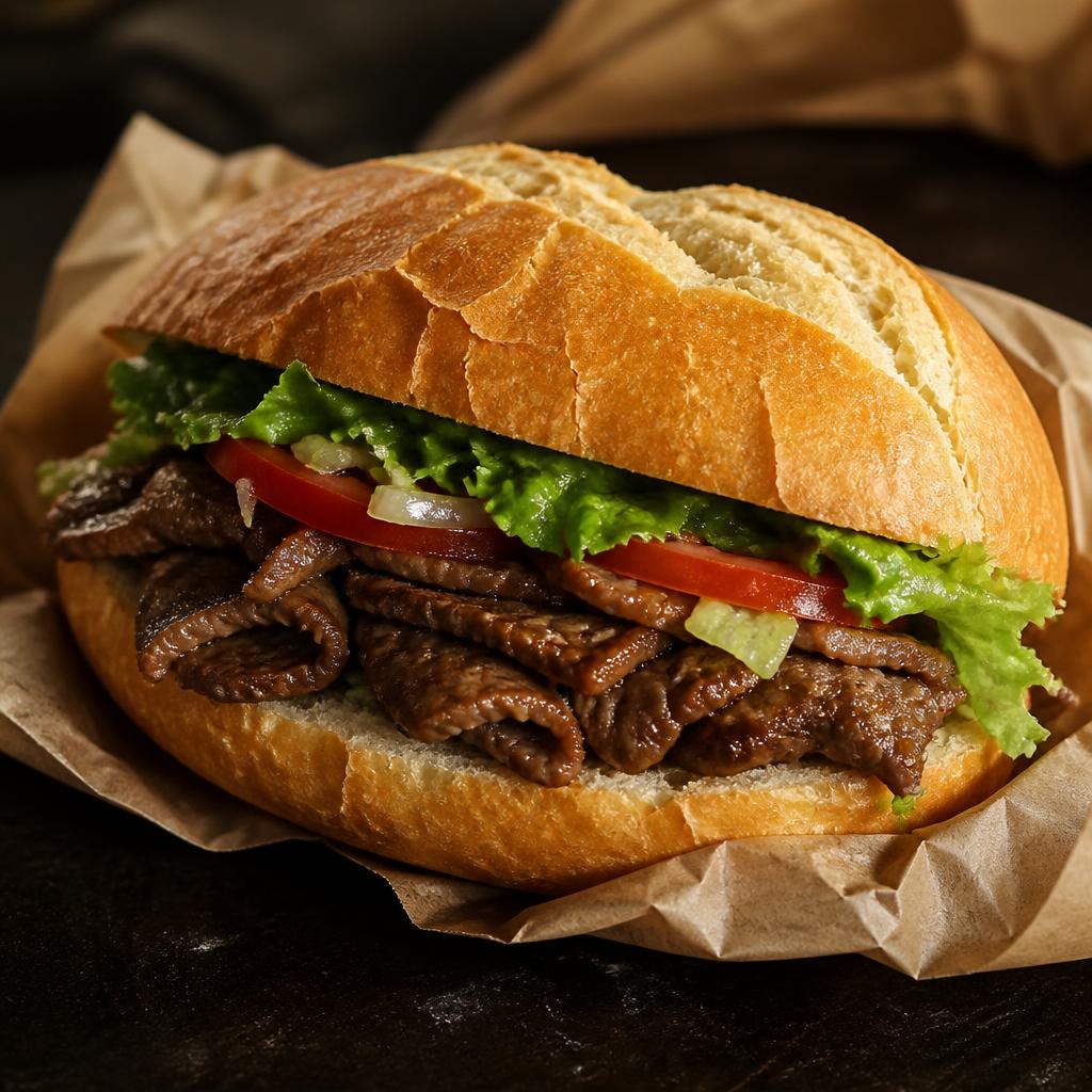 Dominican steak sandwich
